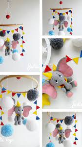 Elephant Nursery Mobile Circus Hanging Mobile Dumbo Nursery Decor In 2021 Dumbo Nursery Dumbo Baby Shower Elephant Nursery Mobile
