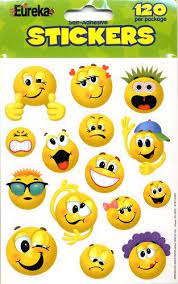 Eureka Emoticons Stickers 120 Per Pack Emoticon Smiley Stickers For Whatsapp