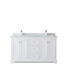 Sublimely linking traditional and modern design aesthetics, and part of the exclusive wyndham collec. Avery 60 Double Bathroom Vanity By Wyndham Collection White Beautiful Bathroom Furniture For Every Home Wyndham Collection