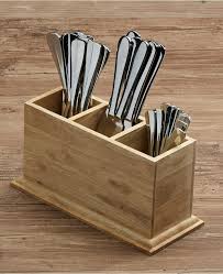 Mikasa Briella 36 Piece Flatware Set With Caddy Service For 6 Wooden Utensil Holder Cutlery Holder Wooden Decor