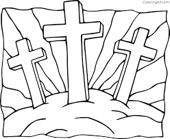 Stations of the cross coloring pages. Three Crosses Coloring Page Coloringall