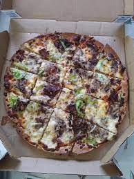 Thin Crust Philly Cheese Steak Pizza Picture Of Domino S Pizza Henderson Tripadvisor