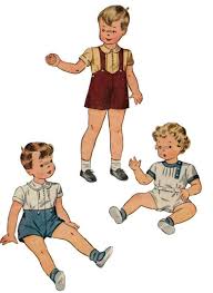 1930s Little Boy S Romper Set Pattern Simplicity 3647 Etsy Boys Sewing Patterns Boys Romper Vintage Boys