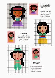 Perles Hama Esmeralda Disney Princesses Jasmin Mulan Hama Beads Disney Motifs Perles Hama Perle Hama Modele