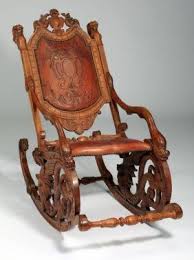 19th C Carved Venetian Fantasy Rocking Chair Rocking Chair Antique Furniture Carved Furniture