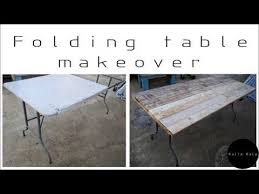 Folding Table My Wife Needed A Folding Table For A Sales Event One Day I Passed By The Garbage Can And I S Folding Table Diy Pallet Table Diy Plastic Tables