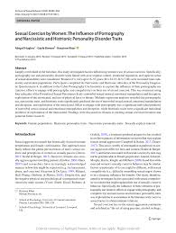 PDF) Sexual Coercion by Women: The Influence of Pornography and  Narcissistic and Histrionic Personality Disorder Traits