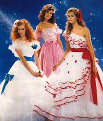Omgosh I Found It I Found My Dress From 1984 Mine Was The White With The Turquoise Accents Aaaahhh Flirtat 80s Prom Dress Prom Trends 80s Fashion