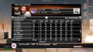 2011 2012 Boise State Broncos American Football Team Roster Ncaa Football 12