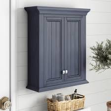 The wall cabinetry of the bathroom is very important for effective organization and storage. Blue Cabinet Bathroom Cabinets Shelving You Ll Love In 2021 Wayfair