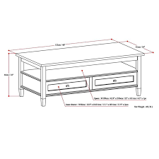 By simpli home (46) new. Simpli Home Warm Shaker Coffee Table In Distressed Gray Axwsh001 Gr