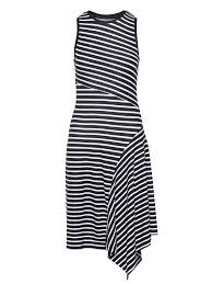 Stripe Soft Ponte Asymmetrical Dress Banana Republic Asymmetrical Dress Dresses White Striped Skirt