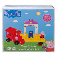 Peppa Pig Train Station Construction Blocks Set New Sealed 16pcs Ages 2 Htf Train Station Train Kids Toy Gifts