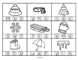 Winter Beginning Sounds Stamp Or Color The Letter Preschool Winter Worksheets Winter Kindergarten Winter Math Worksheets