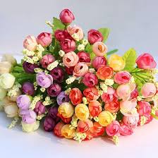 15 Tetes Mini Rose Colore Soie Fleurs Fleur Artificielle Decor A La Maison Pour Le Mariage Petit Roses Bouquet D Flower Bouquet Wedding Fake Flowers Silk Roses