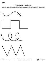 Complete The Line Using The Same Pattern Pattern Worksheet Preschool Patterns Tracing Worksheets Preschool