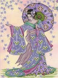 This extremely helpful video explains precisely how it's done, and will help you get. Joan Elliott Summer Geisha Cross Stitch Pattern Cross Stitch Patterns Cross Stitch Japanese Embroidery