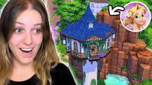 Los Sims 4 PERO cada MINICASA es una PRINCESA DISNEY: RAPUNZEL 👸🌸 || Marta