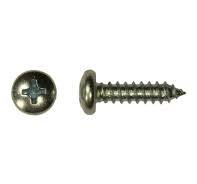 #8-15 x 5/8" Phillips Pan Head Sheet Metal Screw, Type A, Steel, Zinc Plated