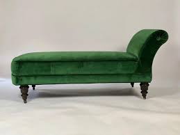 The peggie velvet lounge collection features stylish pieces that provide as much comfort as they do style. 19th Century Chaise Longue In Emerald Green Velvet At 1stdibs