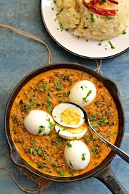 Creamy Egg Curry With Methi Leaves Methi Anda Curry Recipe Methi Leaf Recipes Egg Curry