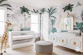 Harlow Acrylic 3 In 1 Convertible Crib With Toddler Bed Conversion Kit In 2021 Safari Theme Nursery Contemporary Nursery Baby Room Decor