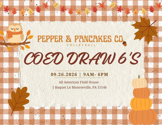 P&PCO Draw Coed 6s Tournament (We are so back), All American Field House,  Monroeville, 26 September 2026 | AllEvents