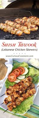 Shish Tawook Lebanese Chicken Skewers Curious Cuisiniere Recipe Grilled Chicken Recipes Poultry Recipes Grilled Chicken Skewers