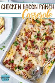 It was a grilled chicken breast, melted. Chicken Bacon Ranch Casserole The Country Cook