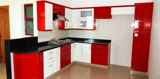 Modular Kitchen Design Red And White Innovative Small Modular Kitchen Decor In In 2020 Red And White Kitchen Cabinets Kitchen Decor Inspiration Kitchen Design Trends