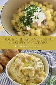 Sour Cream And Chive Mashed Potatoes Recipe In 2020 Mashed Potatoes Sour Cream Chive Mashed Potatoes Potatoes