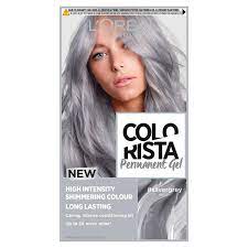 #2 schwarzkopf live intense colour urban metallics, dusty silver. L Oreal Colorista Silver Grey Permanent Gel Hair Dye Sainsbury S