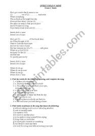The song was released in august 1988 as the album's third single, and topped the billboard hot 100 chart, becoming the band's only number 1 us single. Worksheet Sweet Child O Mine By Guns N Roses Esl Worksheet By Marcefolmer