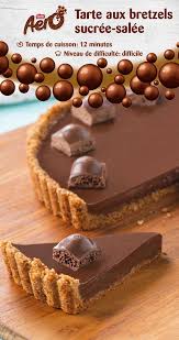 Tarte Aux Bretzels Et Aux Barres Aero Truffle Recipe Baking Christmas Baking Sweet And Salty