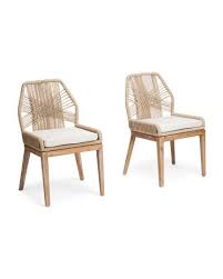 Set Of 2 Rope Crossweave Side Chairs Accent Chairs Seating T J Maxx In 2020 Side Chairs Chair Wicker Chair