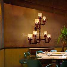 Copper Pipe Up Lighting Sconce Lamp Retro Style Iron 7 Light Sconce Light Fixture For Coffee Shop Beautifulhalo Com