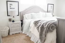 How to upcycle bedside tables. Painted Grey Bedside Table For The Master Bedroom