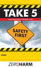 Take 5 can be as simple as pausing for five seconds to think about what you're about to do and ask yourself if you're aware of the risks, have the right control measures in place and the right kit. Take 5 Books Kalamazoo