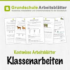 Kostenlose Arbeitsblatter Und Unterrichtsmaterial Zum Thema Klassenarbeiten In Der G Unterrichtsmaterial Grundschule Arbeitsblatter Grundschule Klassenarbeiten