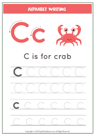 If your kids are ready to write their first letters, you might want to try these alphabet tracing worksheets. Letter C Alphabet Tracing Worksheet With Animal Illustration Image Worksheets 55 Engworksheets