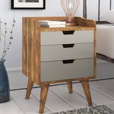 Ideal for modern rooms, painted bedside tables can bring a room together or stand out from other pieces. George Oliver 3 Drawer Solid Wood Bedside Table Reviews Wayfair Co Uk