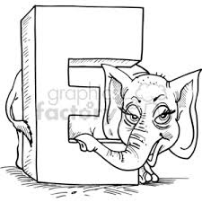 Black And White Letters Png White Letter E With An Elephant Elephant Coloring Page Coloring Letters Coloring Pages