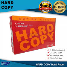 Various measures of paper quantity have been and are in use. Hard Copy Bond Paper Size A4 8 25 X11 75 White Bondpaper Copier Paper 70gsm Lazada Ph