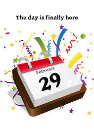 February 29th Leap Year Birthday Calendar With Streamers Card Ad Sponsored Leap Year February Stream Leap Year Birthday Leap Year Leap Year Quotes