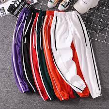 Black And Red Joggers Womens Free Shipping Women Striped Jogger Pants Jkp1809 Women Jogger Pants Joggers Womens Pants For Women