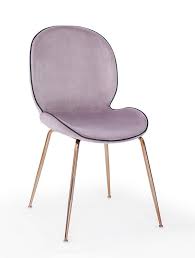 Modrest Wendy Modern Pink Velvet Rosegold Dining Chair Set Of 2 Dining Chairs Dining Chair Set Modern Dining Chairs