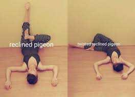 Supta Kapotasana Reclined Pigeon Yoga Pose 1 Yoga Sequence For Beginners Yoga Sequences Easy Yoga Workouts
