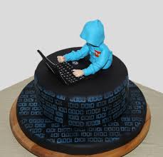 Buttercream Birthday Cake For Teenager Boy Cyber Warrior Cake Graduation Cakes Computer Cake Science Cake