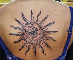 Kadin Sirti Gunes Dovmesi Woman Back Sun Tattoo Dovme Tattoo Dovme Fikirleri