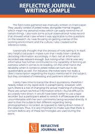 If You Need To Write A Reflective Journal Then This Reflective Journal Example Will Be Reflective Journal Example Reflective Essay Examples Reflective Journal